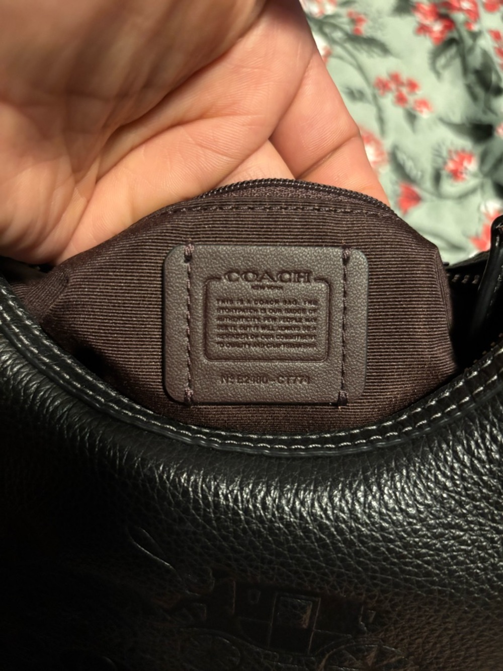 Coach Black Pebbled Leather Mini Hobo Shoulder Bag - Picture 5 of 10